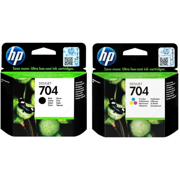 Hp 704 Siyah Ve Renkli Kartuş Cn692a, Cn693a Set - Hp 704 ürün görseli 1