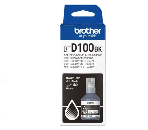 Brother BTD100BK Black Siyah 7.500 Sayfa Şişe Mürekkep DCP-T230-T430-T530-T730-T830  MFC-T930-T935 ürün görseli 1
