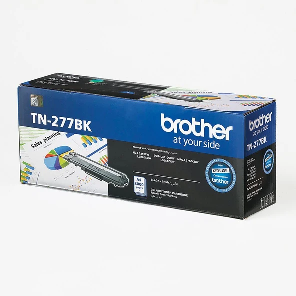 Brother TN-277BK 3.000 Sayfa Black Siyah Toner HL-L3210CW HL-L3270CDW DCP-L3551CDW MFC-L3750CDW ürün görseli 1