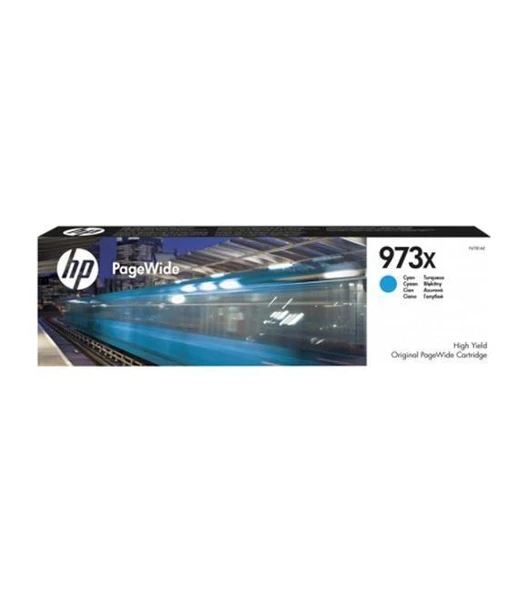 HP 973X Cyan Mavi Yüksek Kapasite Pagewide Kartuş F6T81AE ürün görseli 1