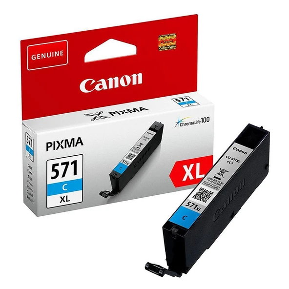 Canon CLI-571XL C Cyan Mavi Yüksek Kapasiteli Mürekkep Kartuş TS5050-9050 ürün görseli 1