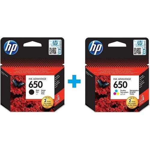 HP 650 CZ101AE Siyah + Renkli 2'li Set Kartuş ürün görseli 1
