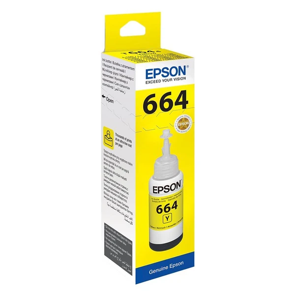 Epson T6644 Yellow Sarı Şişe Mürekkep T66444A ürün görseli 1
