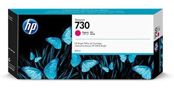 HP 730 Magenta Kırmızı 300 Ml Plotter Kartuşu P2V69A ürün görseli 1