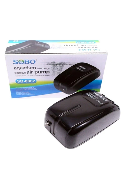 Sobo SB-8802 Tek Çıkışlı Akvaryum Hava Motoru 3 L/MİN 2.5W ürün görseli 1