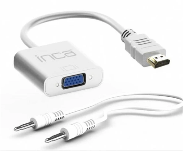 Inca IHTV-7TB HDMI TO VGA JAKLI SES KABLOSU 20CM KABLO ürün görseli 1
