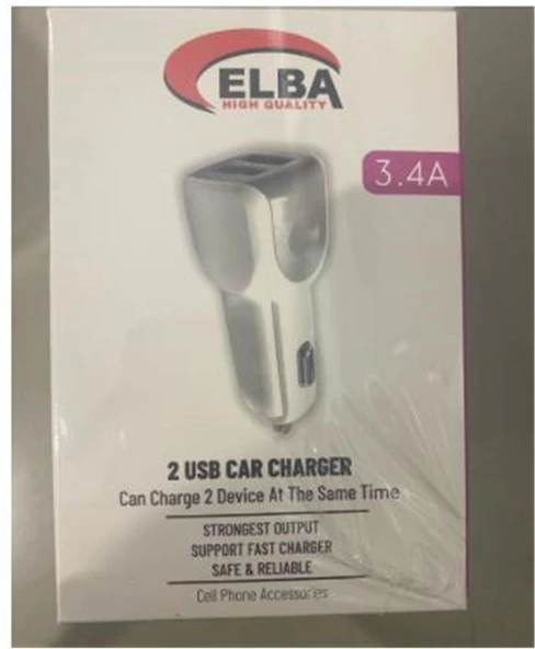 Elba ELB28-AR3P ELBA 3.4A  2USB ARAÇ BAŞLIK ürün görseli 1