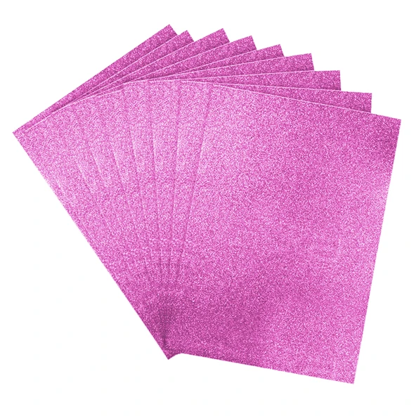 Simli Pembe Tek Renk Eva Tabaka 50x70 Pakette 10 Ade ürün görseli 1