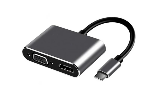 FRISBY FA-7678C Type-c - HDMI+VGA 4Kx2K Adaptör ürün görseli 1