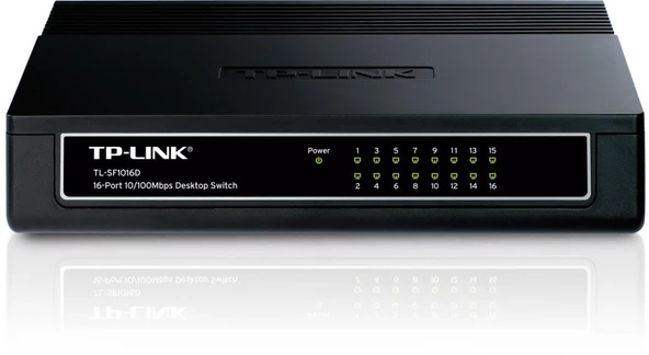 Tp-Link TL-SF1016D 16 Port 10-100 Mbps Switch Plastik Kasa ürün görseli 1