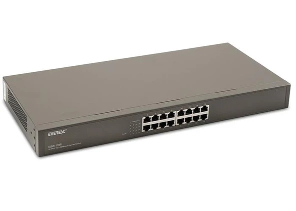 Everest ESW-116P 16 Port 10-100Mbps Switch Hub ürün görseli 1