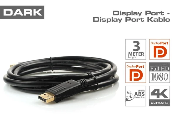Dark DK-CB-DPL300 3Mt Display Erkek To Display Erkek ürün görseli 1