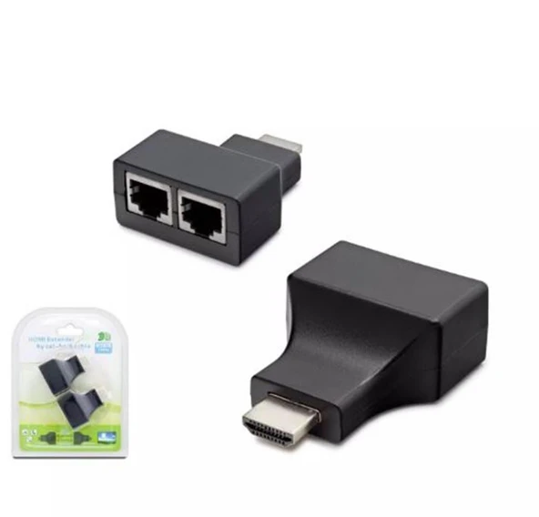 HADRON HDX1298 30M HDMI EXTENDER BY CAT5-6 SİYAH ürün görseli 1
