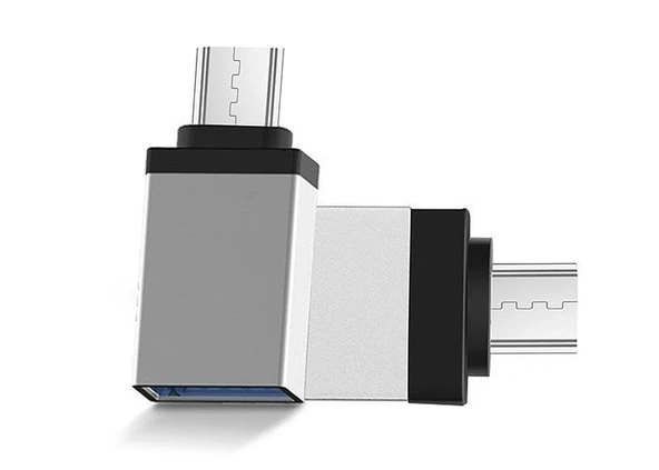 S-link SL-TAOTG25 Gümüş Metal Gövde Usb F to Micro Usb m Otg Çevirici ürün görseli 1