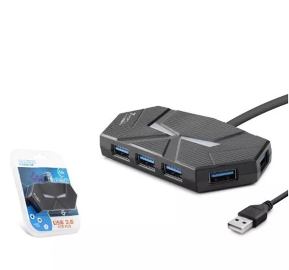Hadron Hdx7038 Usb3.0 Hub 7-Usb3.0 1.2M Siyah ürün görseli 1