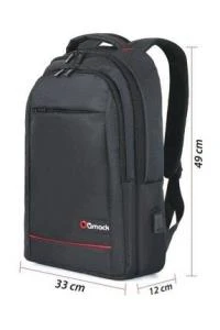 Mack MCC-006 15.6" Office USB Girişli Notebook Sırt Çantası Siyah (Dahili USB Şarj Portu) ürün görseli 1