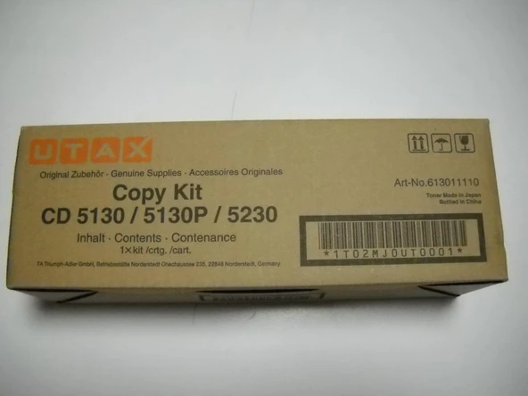 Utax CD-5130 Orjinal Fotokopi Toneri CD-5230-6130-6230 P-3020-3025 3.000 Sayfa ürün görseli 1