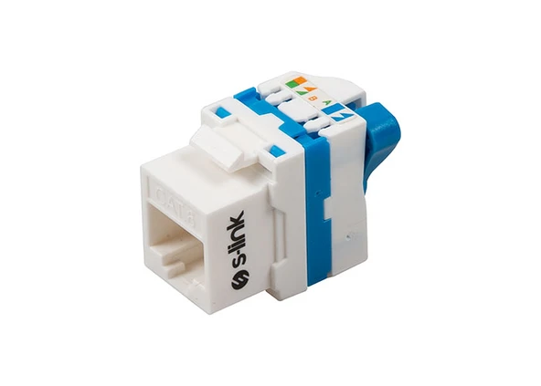 S-link SL-KS75 180 Derece UTP CAT6 Kestone Jack3U 90 Der ürün görseli 1