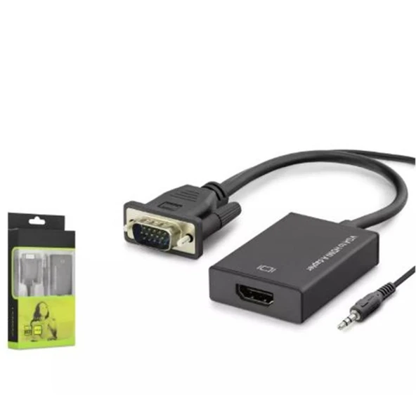 Hadron Hdx7794 Vga To Hdmi F Çevirici + Audio 1080P Siyah ürün görseli 1