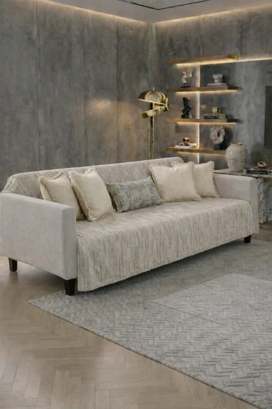 Lavinya Polar Koltuk Örtüsü 170x210 Cm Bej ürün görseli 1