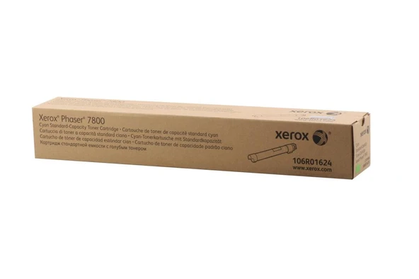 Xerox 106R01624 Phaser 7800 Standart Kapasite Cyan Mavi Toner 6.000 Sayfa ürün görseli 1