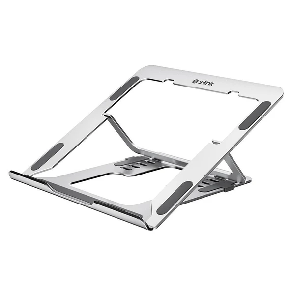 S-link SL-AL11 Gümüş 6 Açılı Katlanabilir Alüminyum Laptop Stand ürün görseli 1