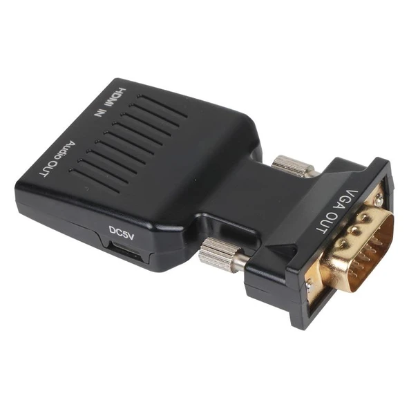 Vcom CA336A Siyah Vga Erkek To Hdmi Dişi Dönüştürücü ürün görseli 1