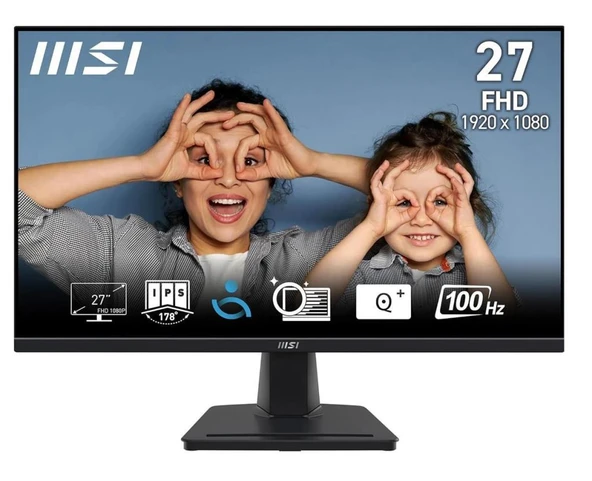 Msi 27" Pro MP275 Kurumsal Monitör Flat FHD IPS 100Hz 1ms Anti-Glare Siyah Monitör ürün görseli 1