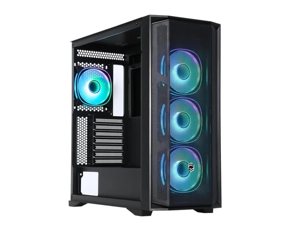 Frisby CX-500 750w 80+(Bronze) ARGB Fan Gaming Mesh 4RGb Fan Yan:4mm Temper Cam-Ön Panel:Abs+ Mesh ürün görseli 1