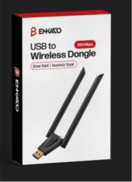 ENKADO EKD-UW91 USB TO 300 MBS ÇİFT ANTENLİ WIRELESS DONGLE ürün görseli 1