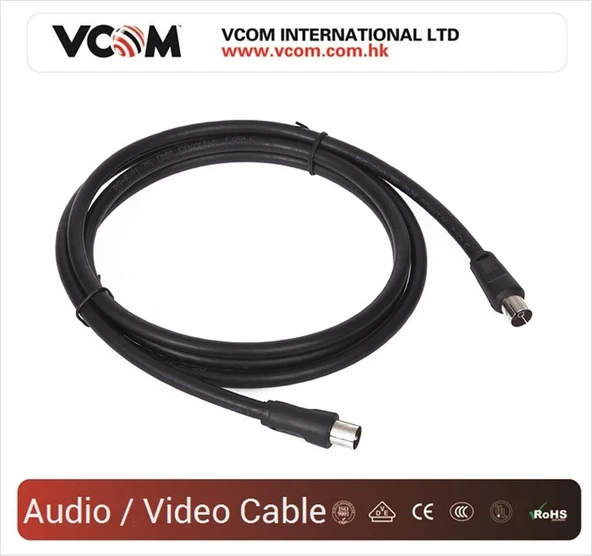 Vcom CV602-B 5mt Analog Siyah Tv Uzatma - Resim 2