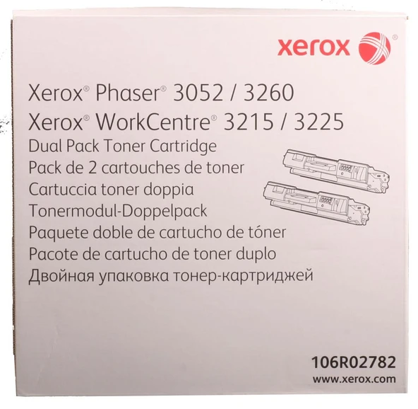 Xerox 106R02782 Phaser 3052-3260- WC 3215-3225 Dual Pack 6.000 Sayfa ürün görseli 1