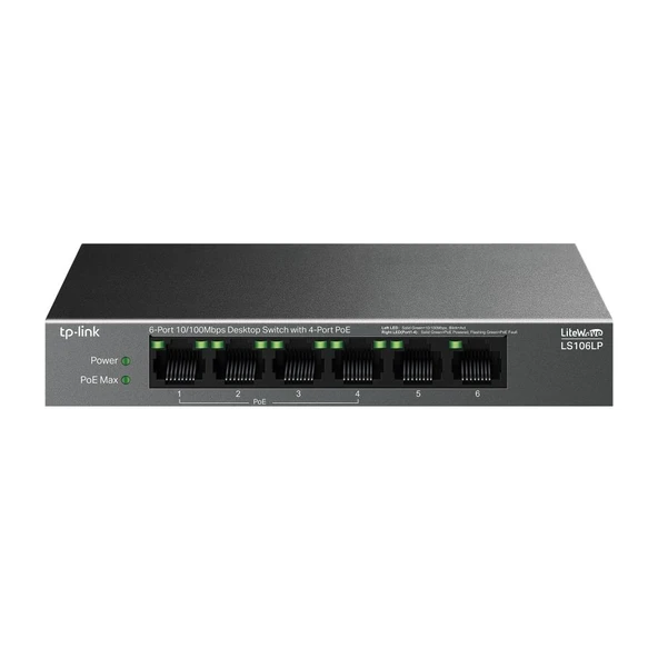 Tp-Link LS109P 9 Port 10-100 Mbps 8 Port Poe+ 10-100 Mbps Switch Metal Kasa ürün görseli 1