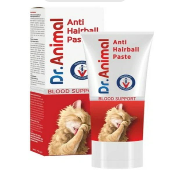 Dr. Animal Anti-Hairball & Blood Support 75 gr  Tüy Yumağı Önleyici ve Kan Yapıcı (Demir) Destekli Macun ürün görseli 1