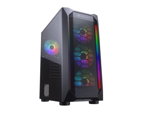 Cougar MX410 Mesh-G RGB Kasa (Cougar XTC650 650W 80+ Power Supply) ürün görseli 1