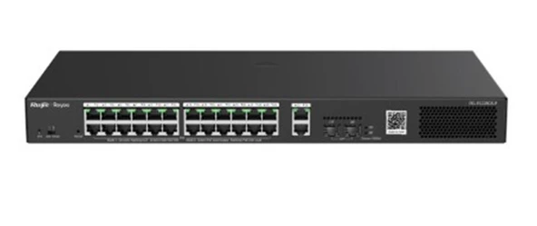 Ruijie-Reyee RG-ES228GS-LP 28 Port 10-100-1000 Yönetilebilir 2SFP 2Gigabit Uplink 24Port PoE+(250W) ürün görseli 1