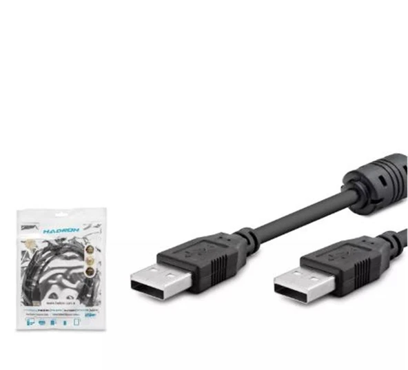 Hadron Hdx7532 Usb To Usb Kablo 1.5M Siyah ürün görseli 1