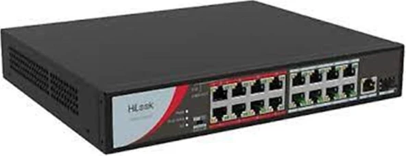 Hilook NS-0318P-130(B) 16 Port 10-100 Poe Switch 1x1000 Mbps RJ45 Port, 1x1000 Mbps SFP ürün görseli 1