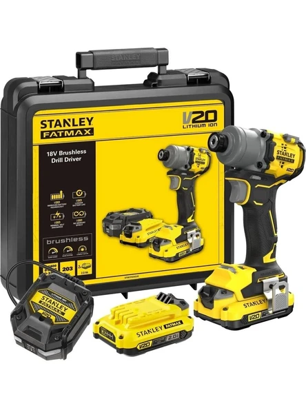 Stanley Sfmcf830D2K  2X2Ah Darbeli Vidalama Makinesi ürün görseli 1