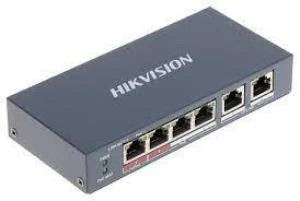 Hikvision DS-3E0106P-E-M 4 Portlu 10-100 Fast Ethernet Switch- 4 Port Poe 35W ürün görseli 1