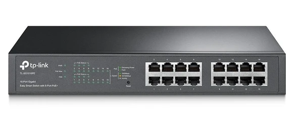 Tp-Link TL-SG1016PE 8 Port Poe+ 16 Port 10-100-1000 Mbps Switch Çelik Kasa Rack Mount ürün görseli 1