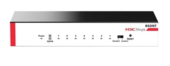 H3C Magic BS208T 8 Port 10-100-1000 Mbps Metal Kasa Swich ürün görseli 1