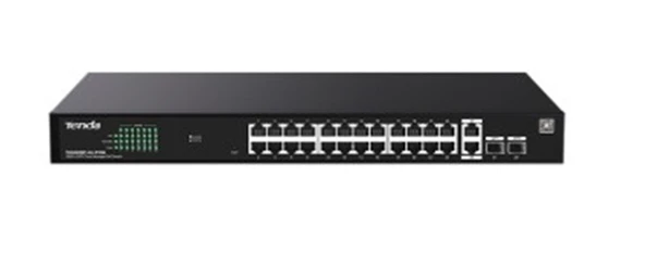Tenda TEG2228P-24-410W 24 Port 10-100-1000 + 2 Port SFP + 2 Port Uplink Cloud Yönetilebilir ürün görseli 1
