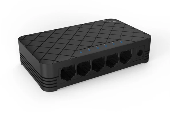 Ruijie Reyee RG-ES05  5 Port 10-100 Mbps Yönetilemez Switch Plastik Kasa ürün görseli 1