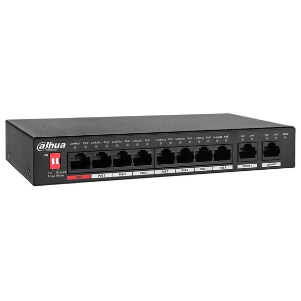 Dahua PFS3010-8ET-96 8 Port Poe Switch ürün görseli 1
