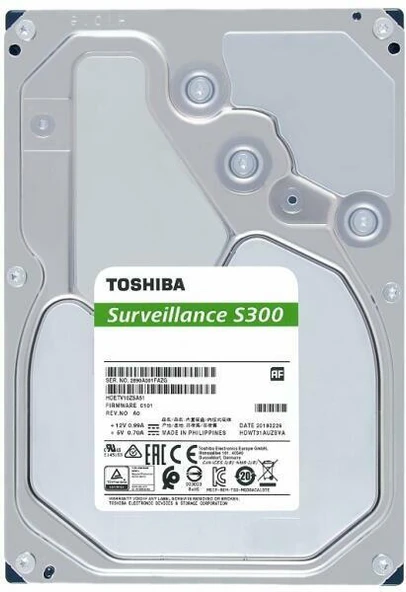 Toshiba 6TB HDWT860UZSVA 3.5 S300 5400RPM 256MB SATA3 Güvenlik 7-24 Harddisk ürün görseli 1
