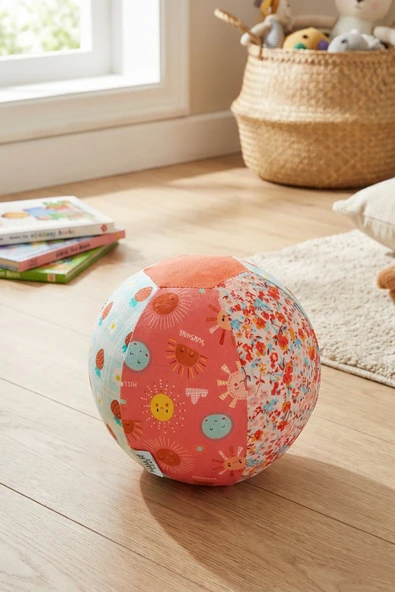 Baskılı Peluş Bez Balon Kılıfı Yıkanabilir Yumuşak Bebek Balonlu Oyun Topu Girls ürün görseli 1