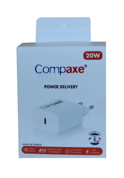 Compaxe CTA-200C PD USB-C 3.0 20W Ev Şarj Kafa ürün görseli 1