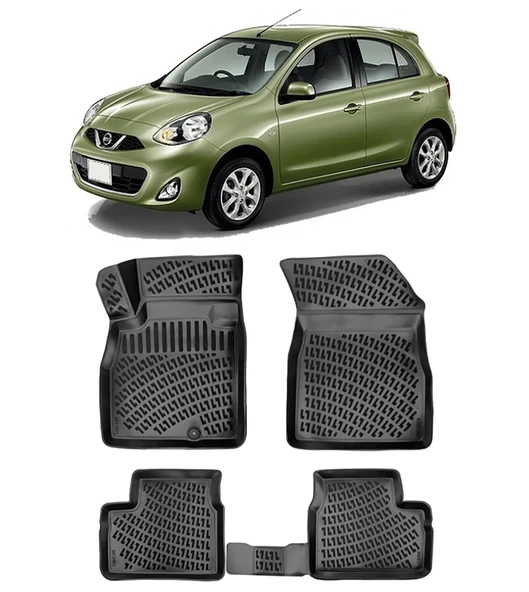 Nissan Micra 2011-2018 BTM 3D Havuzlu Paspas ürün görseli 1