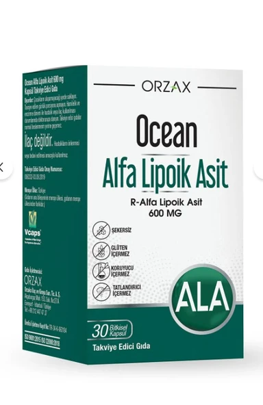 Orzax Ocean Alfa Lipoik Asit 600 mg 30 Tablet ürün görseli 1